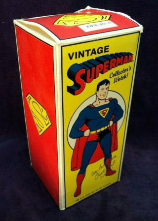 NEAR Fossil Special Edition Vintage SUPERMAN Collectors Watch LI - 1031 BLACK 6