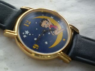 Pre - Owned Franklin BETTY BOOP Children ' s Wristwatch Leather Strap 2