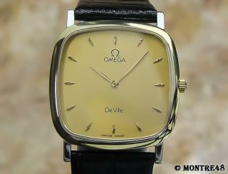 Omega Deville Swiss Made Mens 30mm Quartz Stainless Steel 1990 Dress Watch Jl15