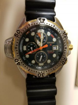 Citizen Aqualand Promaster 3745 - E70022 Chronograph Divers Watch,  Pristine