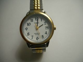 Timex Indiglo Wr 30m Two Tone Quartz Analog Ladies Watch