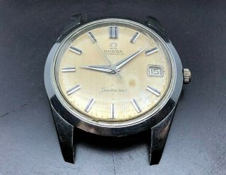 Vintage Omega Seamaster Automatic Ref.  166.  010 Cal565 Steel Tropical Patina Dial