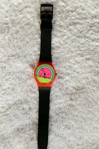 SWATCH KEITH HARING GO 001 BREAKDANCE 1985 US only and V.  Rare.  state 4