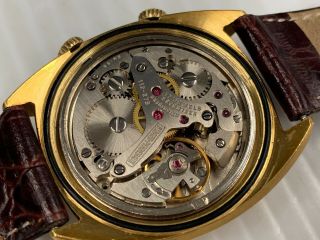 Vintage Girard Perregaux Alarm 112 - 278 Wristwatch 17 Jewel Wind Up Gold Plated 10