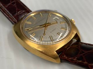 Vintage Girard Perregaux Alarm 112 - 278 Wristwatch 17 Jewel Wind Up Gold Plated 4
