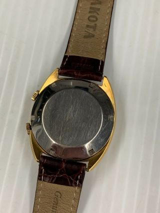 Vintage Girard Perregaux Alarm 112 - 278 Wristwatch 17 Jewel Wind Up Gold Plated 8
