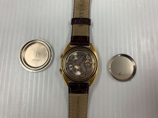 Vintage Girard Perregaux Alarm 112 - 278 Wristwatch 17 Jewel Wind Up Gold Plated 9