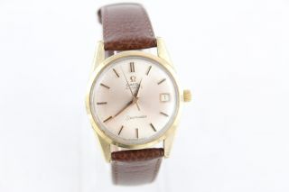 Vintage Gents Omega Seamaster Gold Tone Wristwatch Automatic