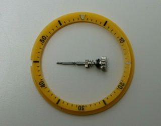 Authentic Inner Rotating Bezel Ring And Stem For Seiko 6139 - 6002 6005 Pogue
