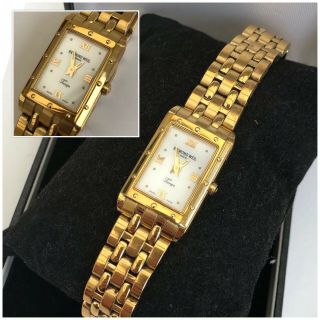 Vintage Raymond Weil Geneve Tango Gold Plated Ladies Wrist Watch Rrp £1,  250