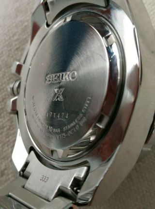 Seiko SSC275 Prospex Sky Solar Chronograph Stainless Steel Men ' s Watch,  2 straps 8