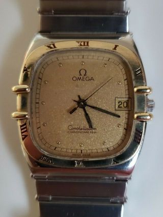 Omega Constellation Chronometer Quartz Steel And 18k Gold Wristwatch 1980’s
