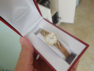 Vintage Omega Ladies hand winding 14k Solid Yellow Gold Case Caliber 1100 1970 ' s 6