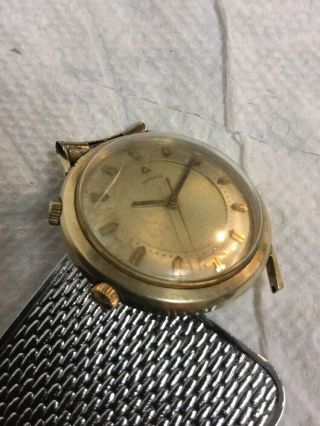 Rare Vintage JAEGER LECOULTRE 10k Gold Filled Men ' s Memovox Wristwatch Watch 12