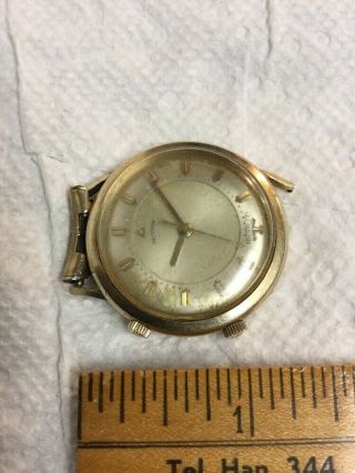 Rare Vintage JAEGER LECOULTRE 10k Gold Filled Men ' s Memovox Wristwatch Watch 3