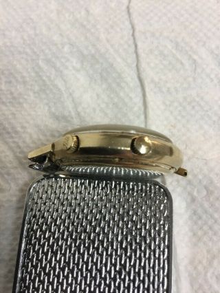 Rare Vintage JAEGER LECOULTRE 10k Gold Filled Men ' s Memovox Wristwatch Watch 5