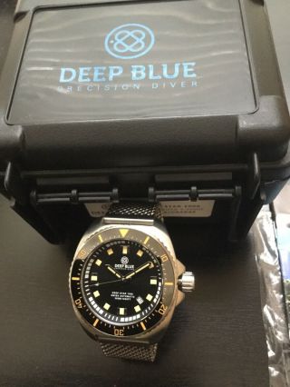Deep Blue 45mm Deep Star 1000 Swiss Automatic 300m Sapphire Diver Sw200