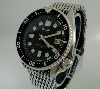 Vintage Seiko Divers Watch Automatic Modified 7002 With 6105 8110 Dial,  Hand Mod