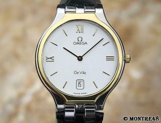 Omega Deville Swiss Mens 18k Gold And Stainless Steel 32mm Dress Watch S157