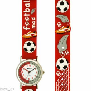 Childrens Ravel Funtime Football Mad Watch Youth Soccer Boys Red /white