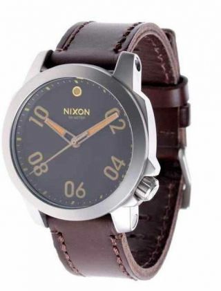 Nixon Ranger 40 Leather Black / Brown Stainless Steel Analog Watch