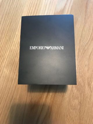 Emporio Armani Black Empty Watch Box Authentic With Booklet