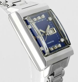 Rare Swiss RADO Manhattan Automatic Day Date Mens Wrist Watch 5