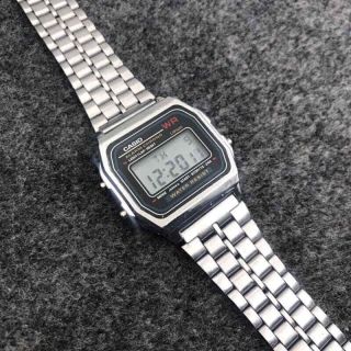 Mens Digital Watch Casio Watch Retro Vintage Silver Steel Unisex Watch