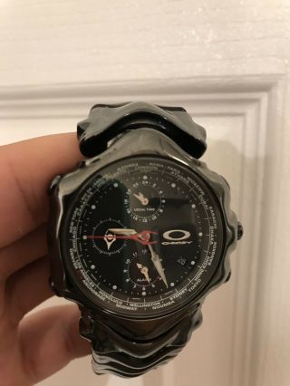 Oakley Stealth GMT Men’s Watch Black With Black Face minute Machine Gearbox 2