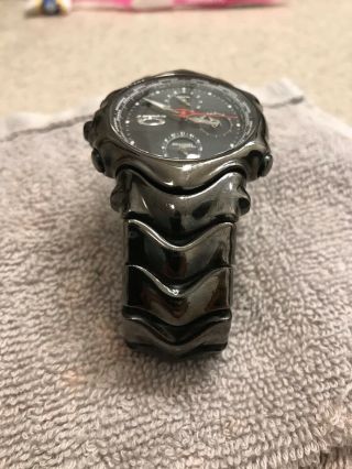Oakley Stealth GMT Men’s Watch Black With Black Face minute Machine Gearbox 4