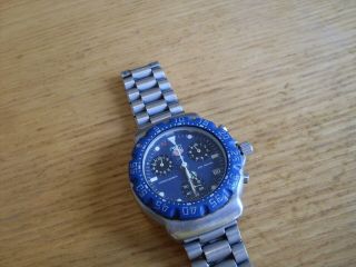 Tag Heuer Mens Chronograph Wrist Watch - 570 - 513 - - Blue Face,  Bezel