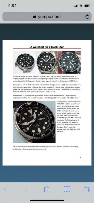 Seiko 7548 - 7010 - 1985 Divers Watch (Brian May) 10