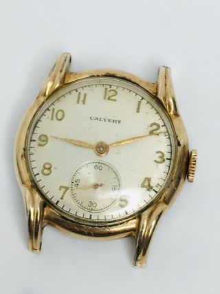Calvert Swiss Gold Plate Watch By Avalon 1950’s