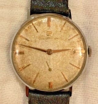 Girard Perregaux Vintage Wrist Watch Crown Strange Dial Great