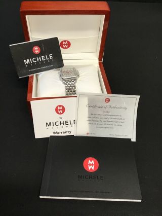 Michelle Watches Deco Diamond Chronograph Wrist Watch In Case B61379ss W/coa
