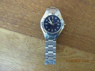King Quartz With Blue Face Dial Analog Stainless Steel Watch