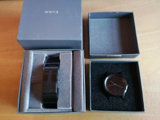 Black Sony Wena Wrist Pro Wnw - B11b And Black Three Hands Watch Head Wnw - Hwt01b