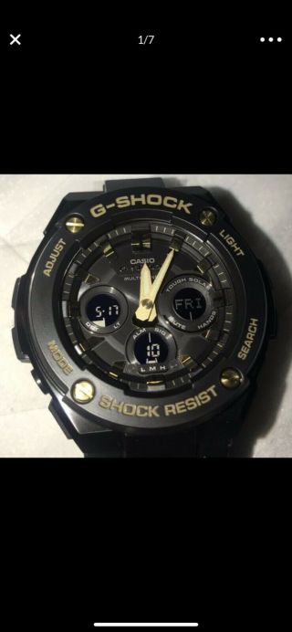 Casio G - Shock Watch Gst - W300bd - 1ajf G - Steel Tough Solar Radio Multiband 6 Japan