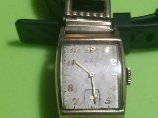 ⭐4 Parts ⭐ ⚡ Rare Vtg ⚡ Elgin De Luxe Square Case Watch Cal.  624 10k Gold Filled