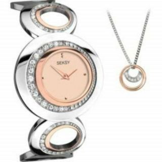 Seksy By Sekonda Ladies Gift Set Watch With Rose Gold Dial 2124g