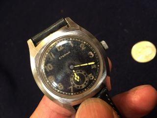 Vintage Eterna Majetek Military Pilot’s Wrist Watch 37 Mm Staybrite