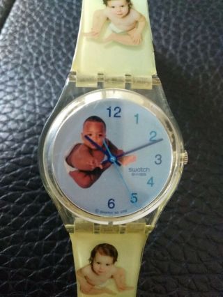 2002 Authentic Swatch Watch Gz176 Fraldinhas Babies Released In Portugal Rare
