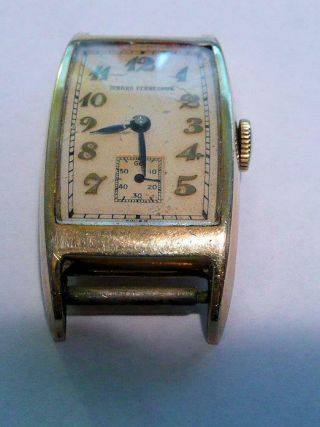 Vintage 10k Gold Filled Girard Perregaux Curved Curvex Watch Wristwatch