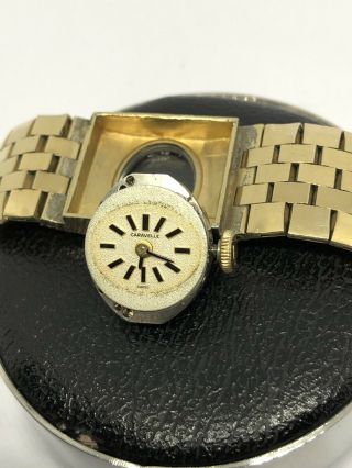 Ladies 1973 Caravelle (Bulova) Gold Plated 17J Mechanical Watch. 7