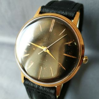 Rare Vintage Poljot De Luxe Ultra - Thin Vintage Watch,  Gold - Plated (au - 20).