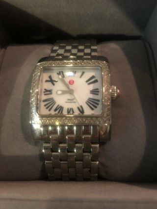 Michele Mw2 Diamond Mww07b000161 Wrist Watch For Women Silver