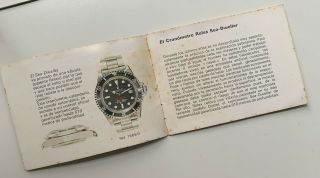 1970 ' s Vintage Rolex Submariner ref.  1680 1665 5513 5512 Booklets 3