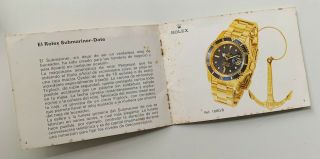 1970 ' s Vintage Rolex Submariner ref.  1680 1665 5513 5512 Booklets 5