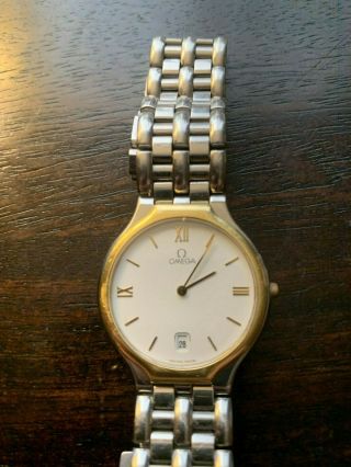 Vintage 18K Gold and Stainless Steel Omega 32mm Unisex Watch w/Box and Papers 2