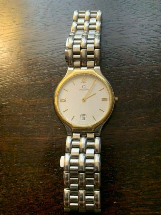 Vintage 18K Gold and Stainless Steel Omega 32mm Unisex Watch w/Box and Papers 3